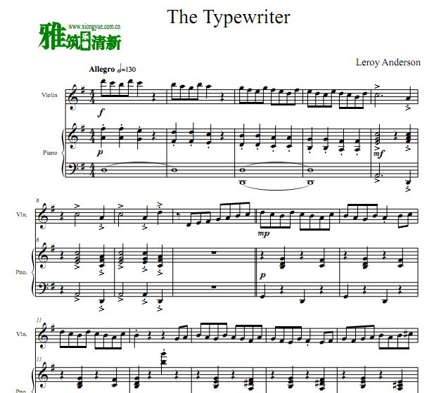 Leroy Anderson ɭ ֻThe TypewriterСٸٺ