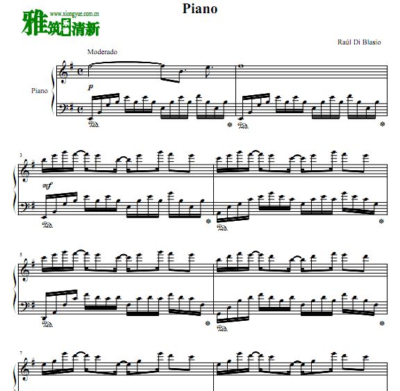 Raul Di Blasio Bebu Silvetti version - Piano