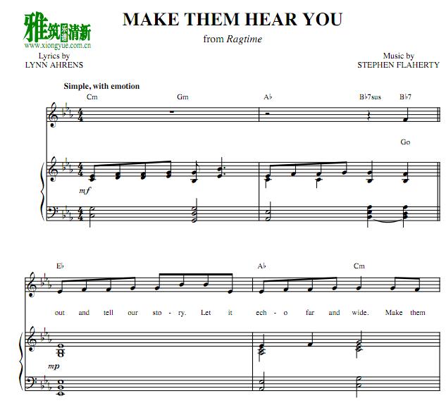 ragtime - Make Them Hear You 