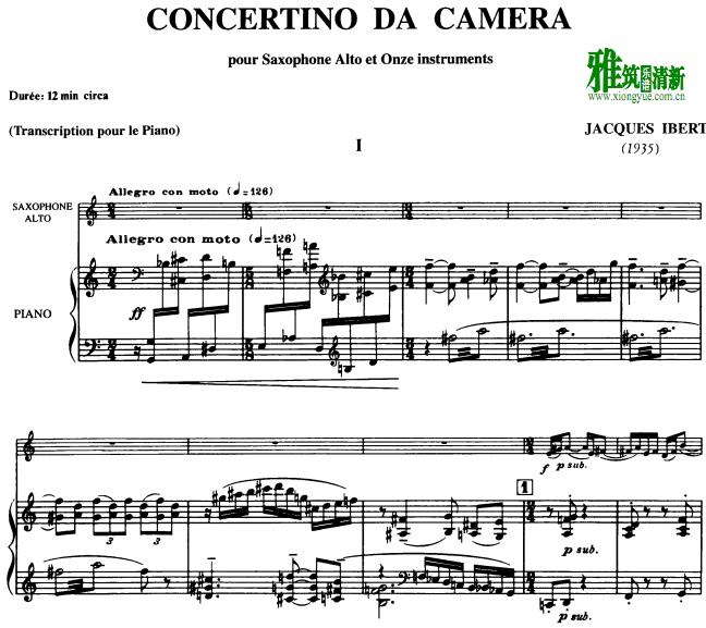 Jacques Ibert - Concertino Da Camera˹ٰ