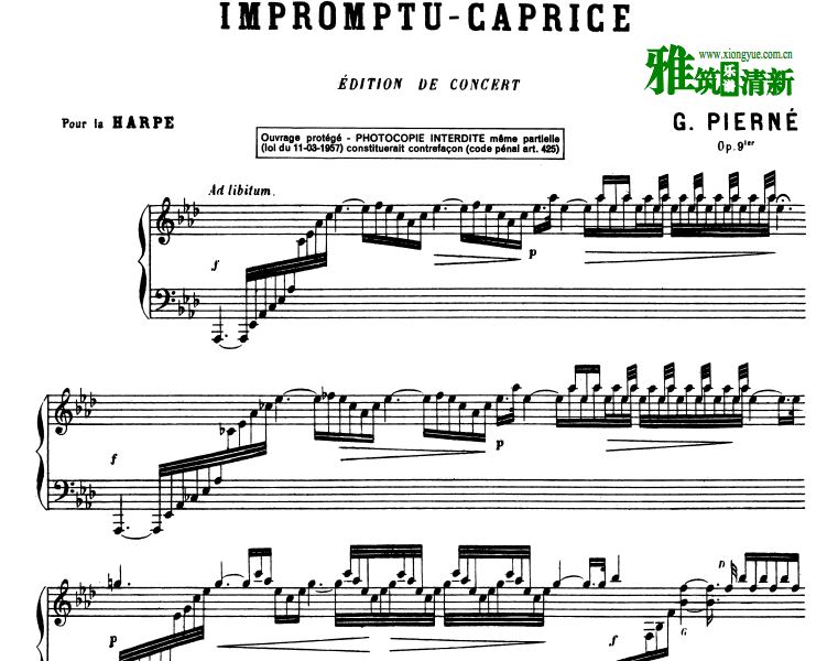 Ƥ  Gabriel Pierné - mpromptu caprice, Op.9 