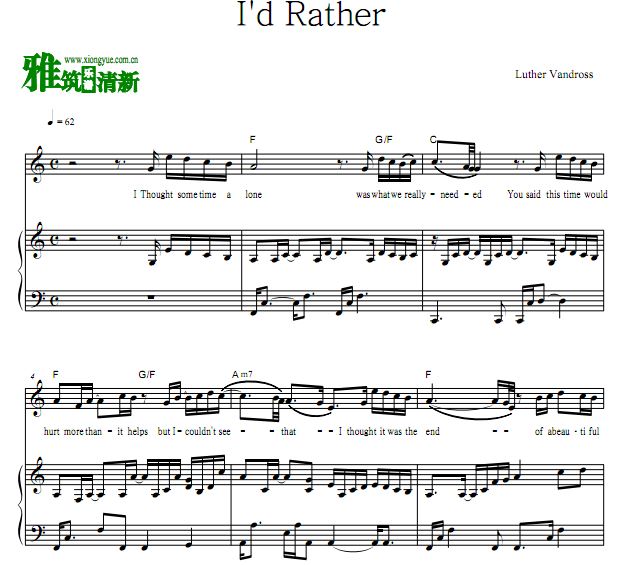 Luther Vandross - I'd Ratherٰ 