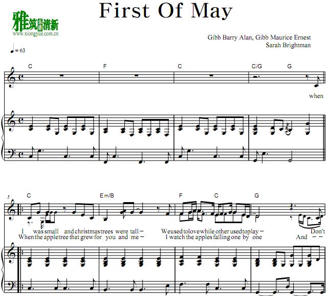 SARAH BRIGHTMAN - FIRST OF MAYٰ