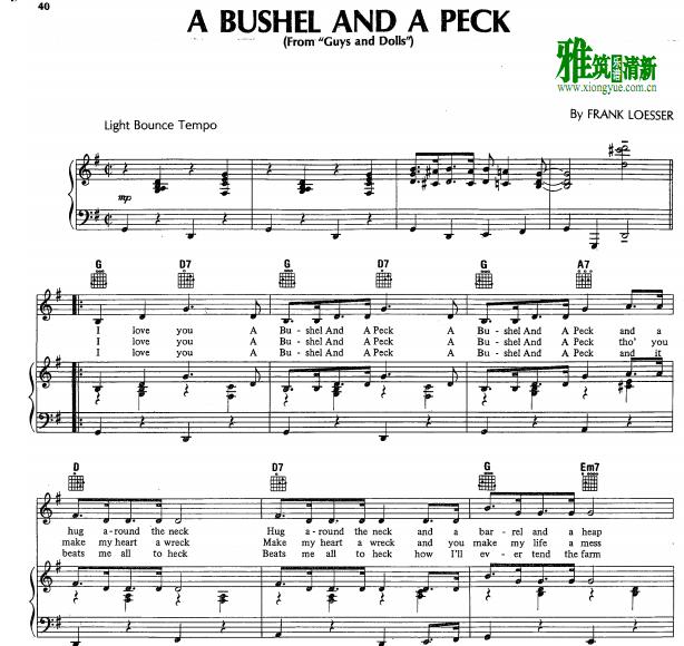 Ůguys and dolls - A Bushel and a Peck 