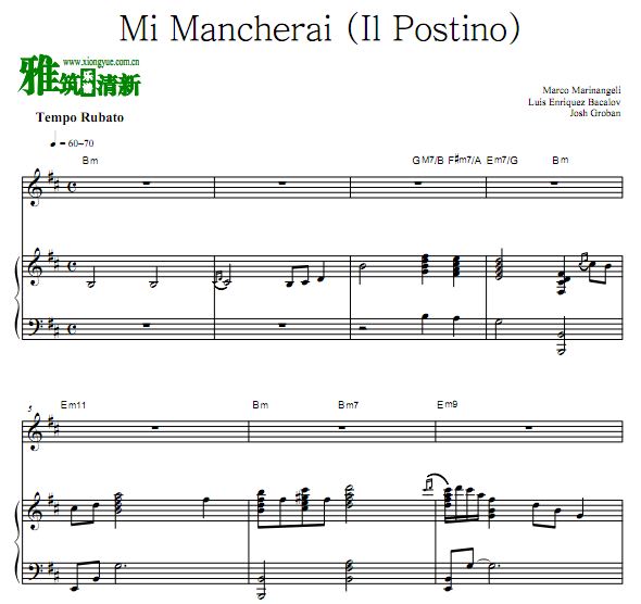 Josh Groban - Mi Mancherai (Il Postino)ٰ ָ