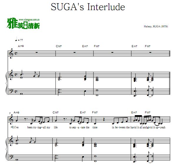 Halsey, SUGA - SUGA's Interludeٰ
