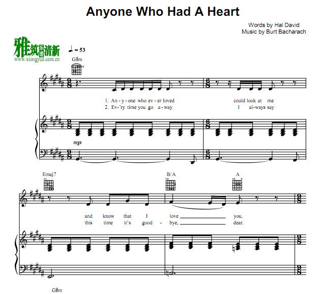 Burt Bacharach - Anyone Who Had A Heart 