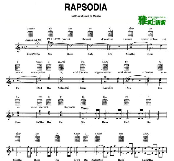 Andrea Bocelli - RapsodiaRhapsody