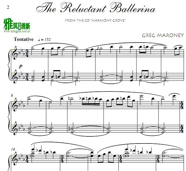 Greg Maroney - The Reluctant Ballerina钢琴谱