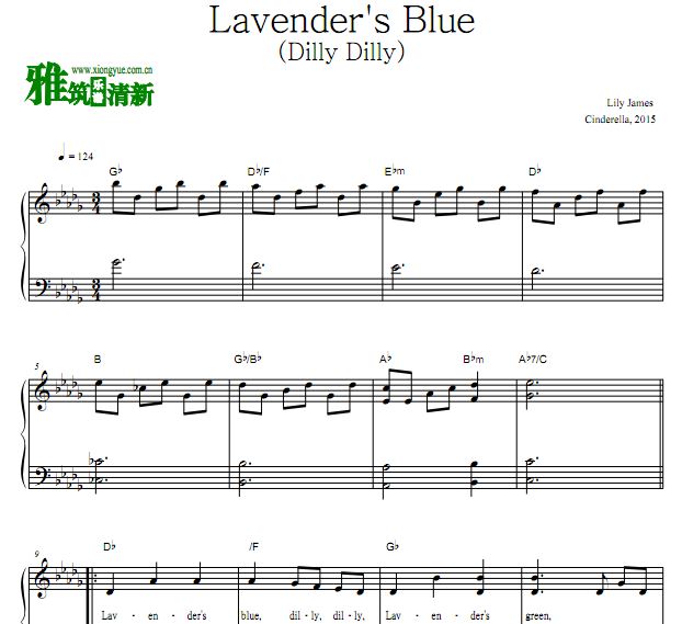 Lily James -Cinderella, 2015 ҹ  Lavender's Blue (Dilly Dilly)