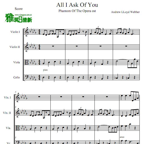 Ӱ All I ASK OF YOU Ψһ