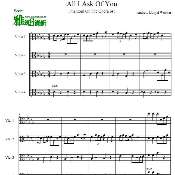 Ӱ All I ASK OF YOU Ψһ