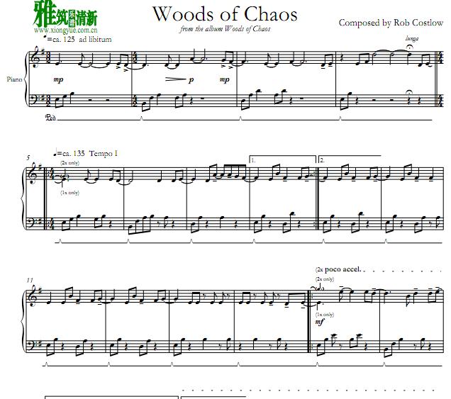 Rob Costlow - Woods of Chaos钢琴谱