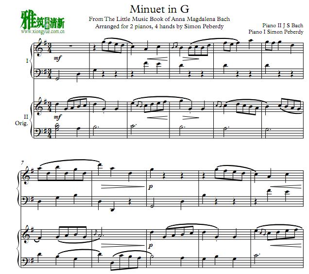 ˫ְMinuet in G ͺС