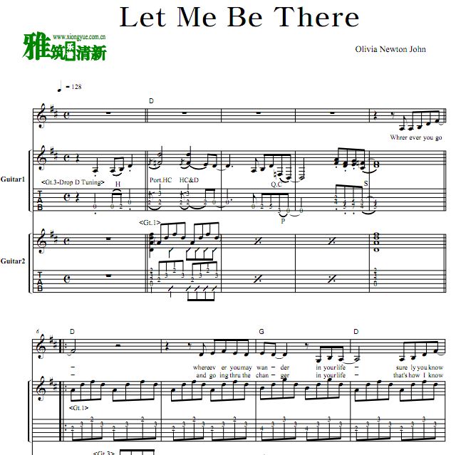 Olivia Newton John  - Let Me Be There˫ TAB