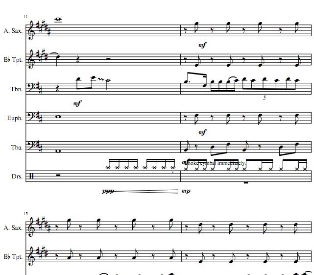 Despacito铜管五重奏+鼓谱