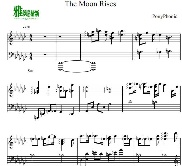 小马宝莉The Moon Rises钢琴谱