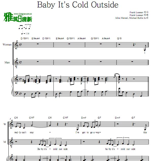 Idina Menzel,Michael Buble - Baby It's Cold Outside  ٰ