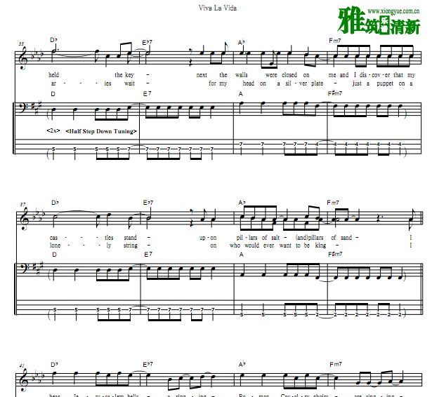 Coldplay - Viva La Vida ֶBASS