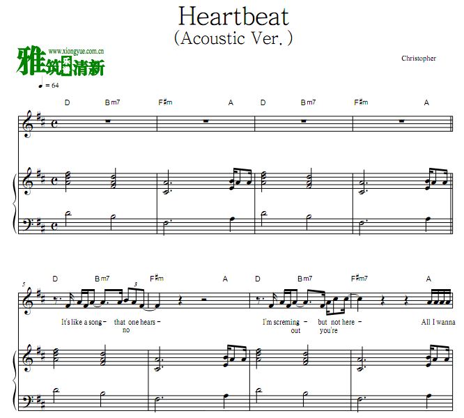 Christopher - Heartbeat (Acoustic Ver.)ٰ