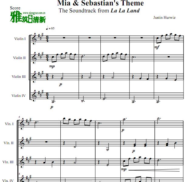 Mia & Sebastian's Theme ֮ С