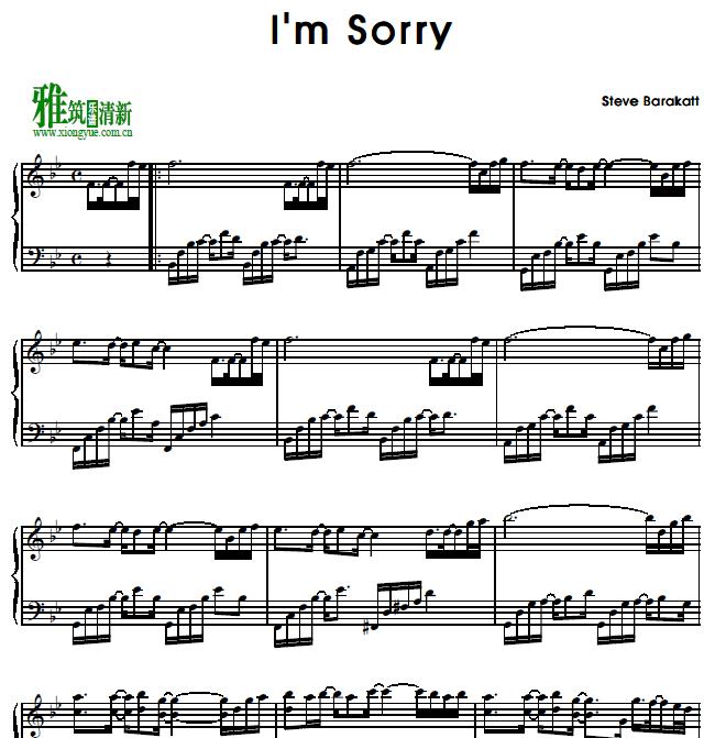 Steve Barakatt - I'm Sorry������