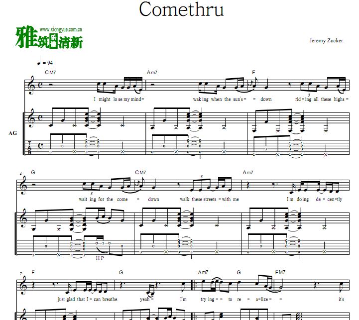 Jeremy Zucker - Comethru 