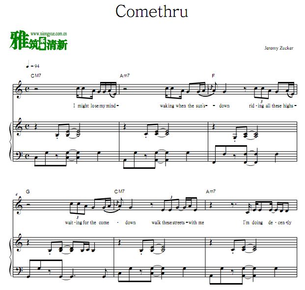 Jeremy Zucker - Comethruٰ 