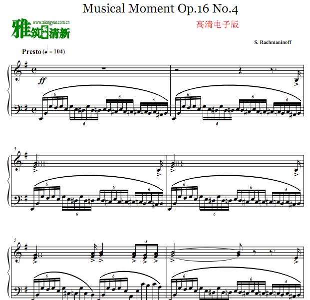 ŵ ˲ Op.16 No.4 eС