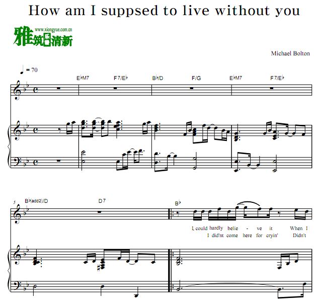 Michael Bolton - How Am I Supposed To Live Without You