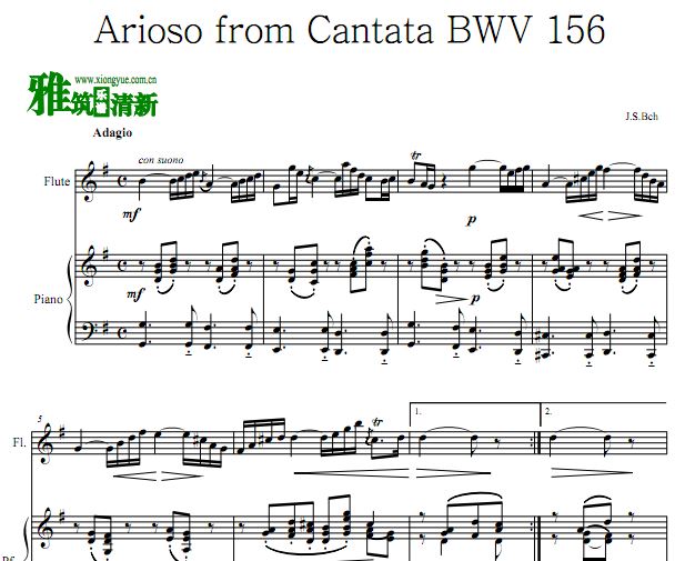 ͺ Сӽ̾Ѹٰ  Arioso from Cantata BWV 156