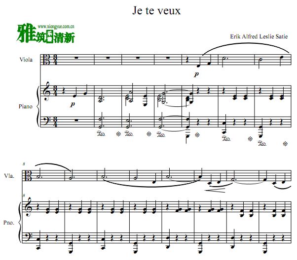 Erik Satie - Je Te Veux Ҫٸٰ