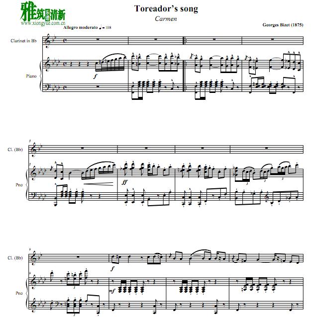  Toreador's song ɹٰܸ