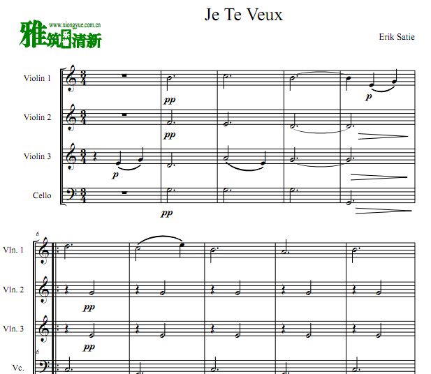 Erik Satie - Je Te Veux · ҪСٴٺ