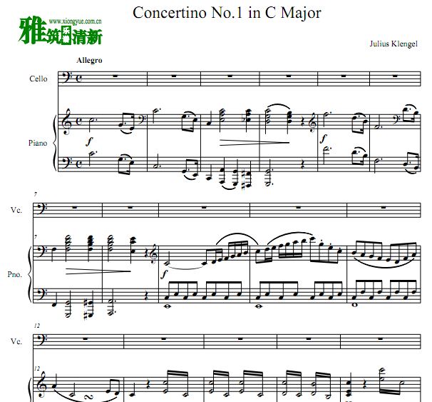 Julius Klengel - Concertino No.1 in C Major ٸٰ
