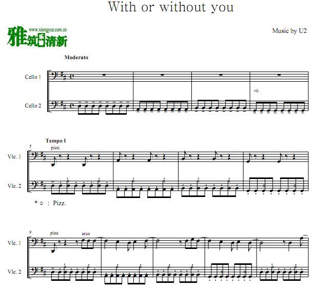 2 Cellos - With or Without You ٶ