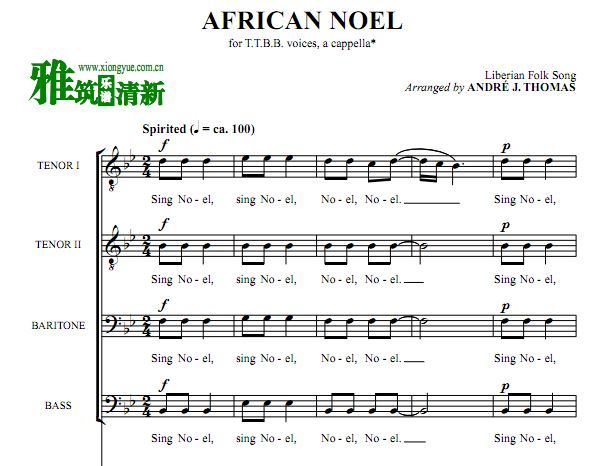 African Noel TTBB 