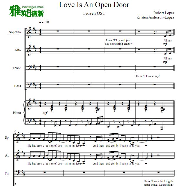 ѩԵ Love Is an Open Doorϳ