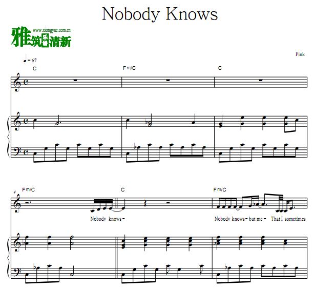 Pink - Nobody Knows 