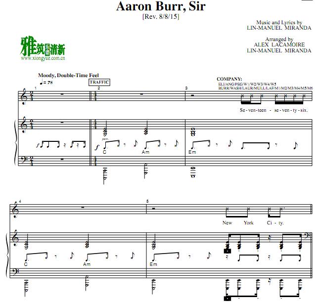 Hamilton -  Aaron Burr, Sirٰ