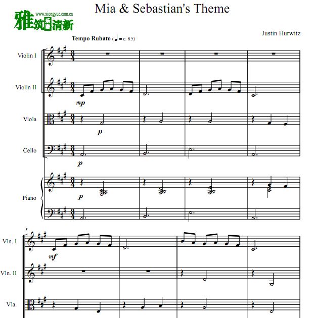 ֮ Mia and Sebastian's Themeָ