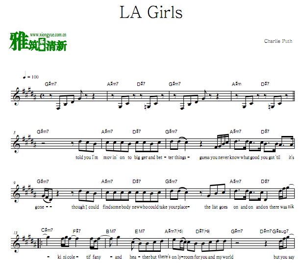 Charlie Puth - LA Girls 