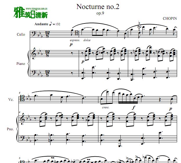 Ф Eҹ Nocturne Op.9 No.2ٸٺ