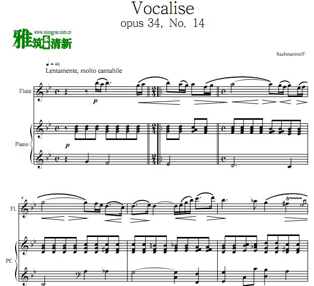 ŵ   Vocalise Op.34 No.14  ٰ