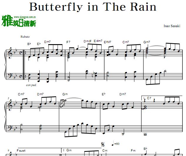 Isao Sasaki ľ - Butterfly in The Rain