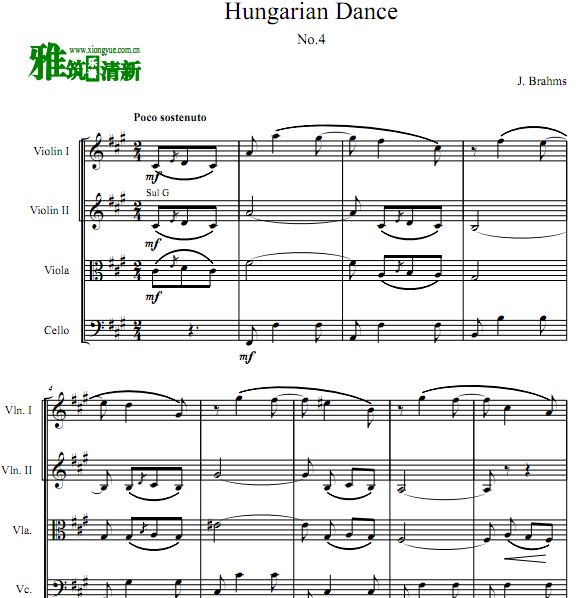 Hungarian Dances No.4  4  