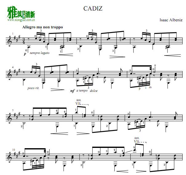 Isaac Albeniz - cadizŵ伪