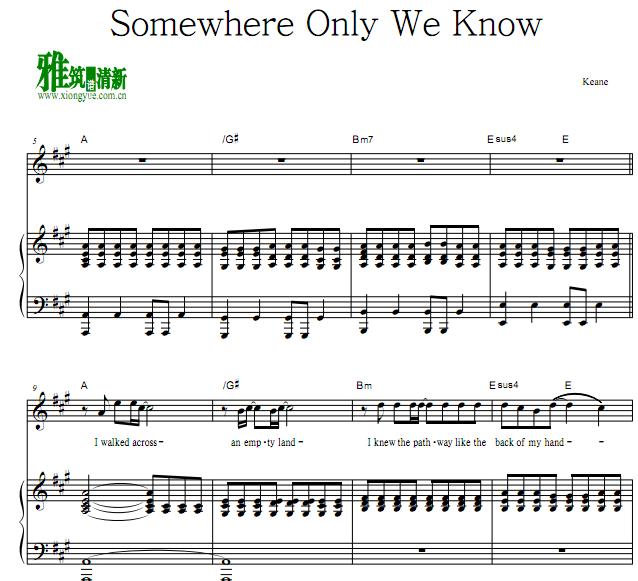 Keane - Somewhere Only We Knowٰ