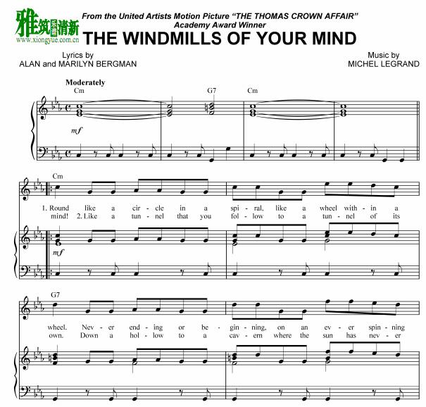 The Windmills of Your Mind钢琴谱