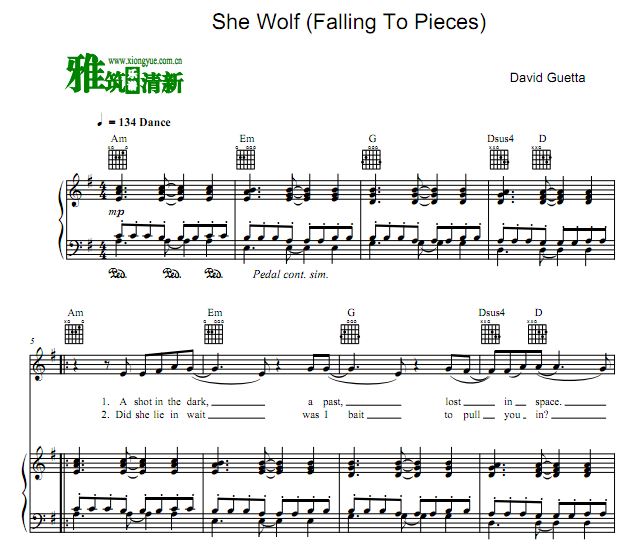 David Guetta - She Wolf (Falling To Pieces)ٰ